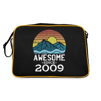 Vintage 2009 09 Anniversaire Rétro Millésime cadeau - Sac Retro - noir/or - Dos