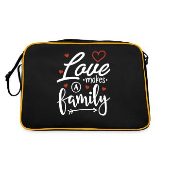 Adoption Family Foster Child Foster Parents - Retro Bag - black/gold - Back