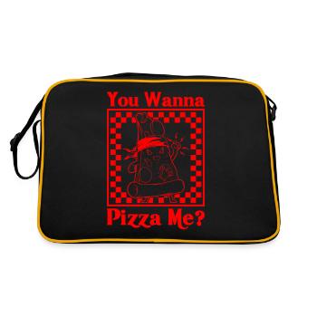 You Wanna Pizza Me for pizza lovers and food lovers - Retro Bag - black/gold - Back