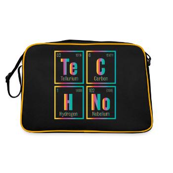 Techno Element House Music - Retro Bag - black/gold - Back