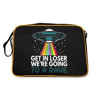 Rave Alien Ufo CoolEr Raven Sort - Sac Retro - noir/or - Dos
