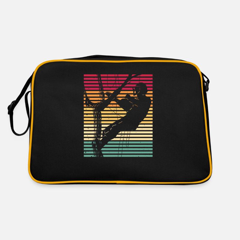 Retro Baumklettern Vintage Baumpfleger Arborist - Retro Tasche - Schwarz/Gold