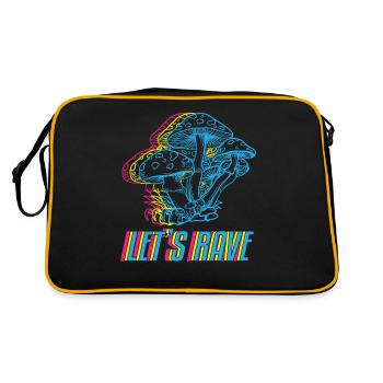 Let’s rave - Sac Retro - noir/or - Dos