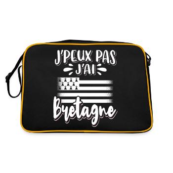 Breton Bretonne Humour - Sac Retro - noir/or - Dos