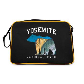 Yosemite Parc National Aventure Retro ours cadeau - Sac Retro - noir/or - Dos