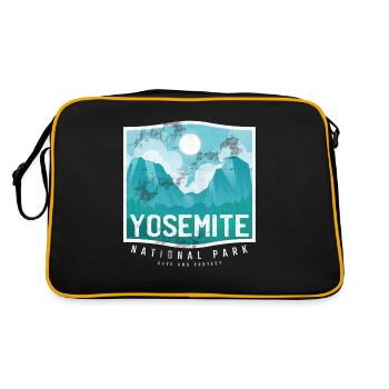 Yosemite Parc National Aventure Montagne Cadeau - Sac Retro - noir/or - Dos