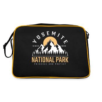 Yosemite Parc National Aventure Montagne Cadeau - Sac Retro - noir/or - Dos