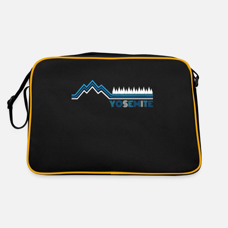 Yosemite Nationalpark Abenteuer Retro Geschenk - Retro Tasche - Schwarz/Gold