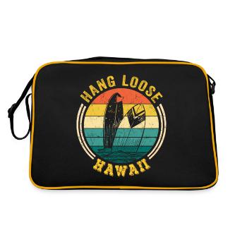 Hawaï Shirt Aloha Hang-Loose Surf Surf - Sac Retro - noir/or - Dos