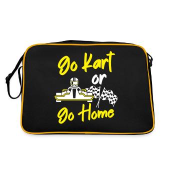 Go Kart Or Go Home Gokart - Sac Retro - noir/or - Dos