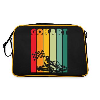 GoKart Vintage Style - Sac Retro - noir/or - Dos