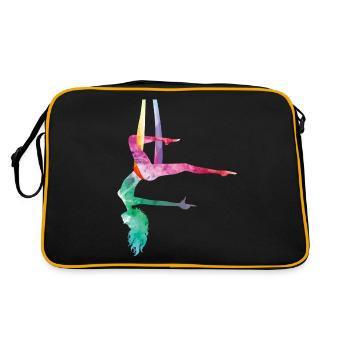 Aerial Yoga Akrobatik Sport Aerialist Gymnastik - Retro Tasche - Schwarz/Gold - Hinten