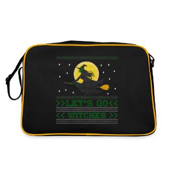 Witch With Besen Ugly Halloween 2021 Ladies Lets Go - Retro Bag - black/gold - Back