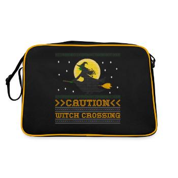 Witch With Besen Ugly Halloween 2021 Ladies Caution - Retro Bag - black/gold - Back