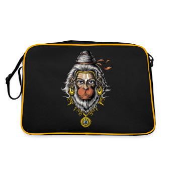 Dieu hindou Hanuman - Sac Retro - noir/or - Dos