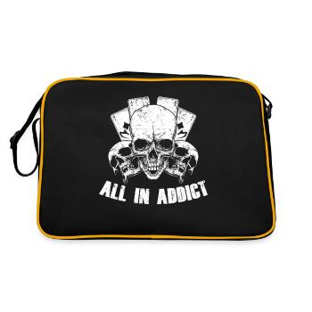 Poker Pokerspieler Texas Holdem - Retro Tasche - Schwarz/Gold - Hinten
