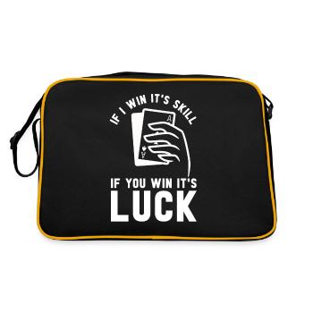 Poker Pokerspieler Texas Holdem - Retro Tasche - Schwarz/Gold - Hinten