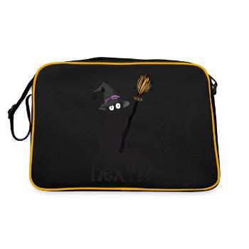 Hex Witch Cat Halloween - Retro Bag - black/gold - Back