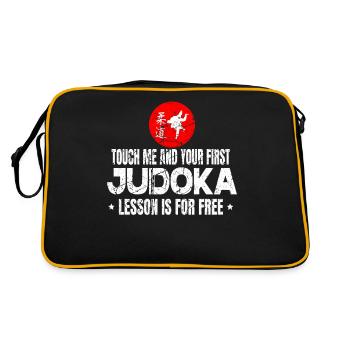 Touch me Judo Judoka Martial Arts Kata Randori Shiai - Retro Bag - black/gold - Back