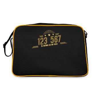 Salsera et Salsero dansent la salsa - Sac Retro - noir/or - Dos