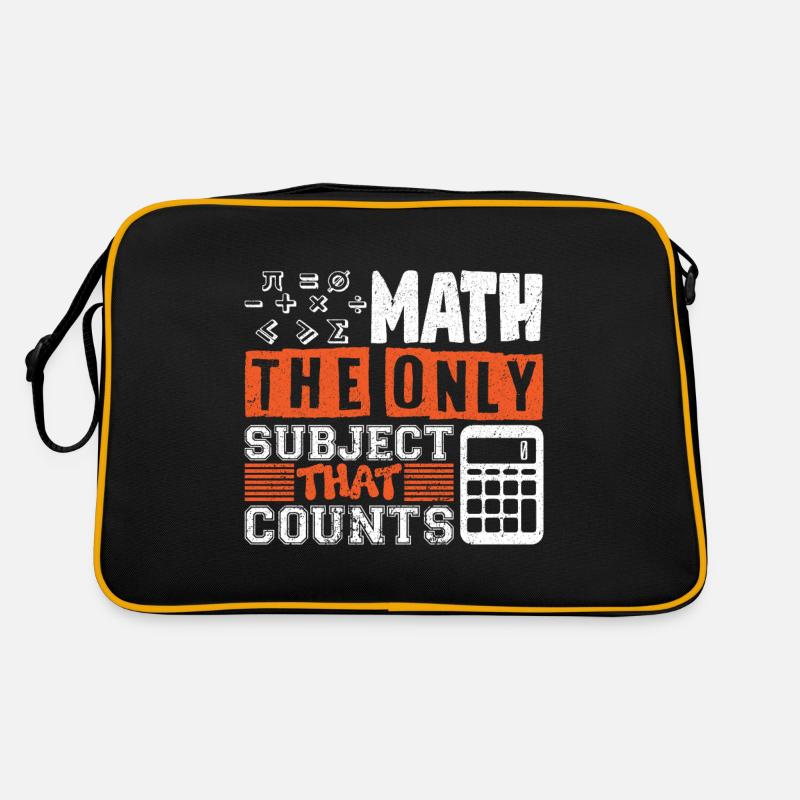 Math the only subject that counts Lehrerspruch Retro Tasche