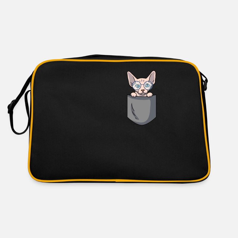 Sphynx Cat Pocket Sphynx Katze Geschenk Retro Tasche