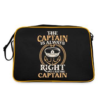 Yachting Voilier Capitaine de bateau - Sac Retro - noir/or - Dos