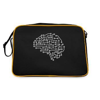 Machine Learning AI Data Science Heartbeat Data - Retro Bag - black/gold - Back