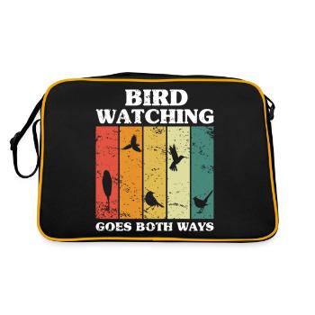 Bird Watching Goes Both Ways Birder Bird Watching - Sac Retro - noir/or - Dos