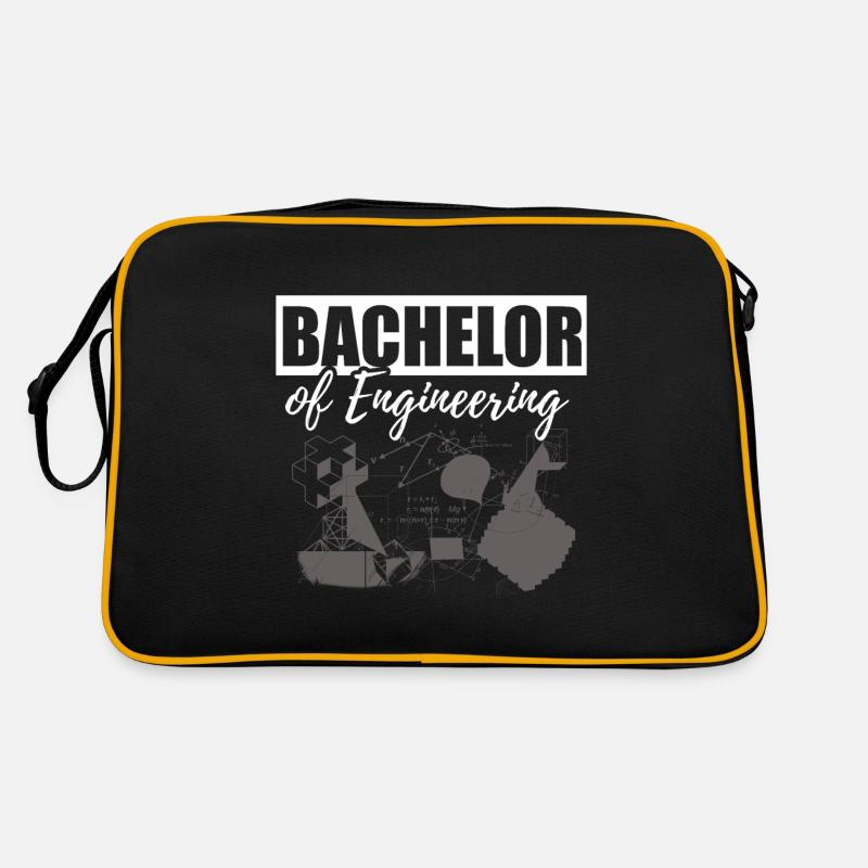 Bachelor of Engineering Spruch - Retro Tasche - Schwarz/Gold