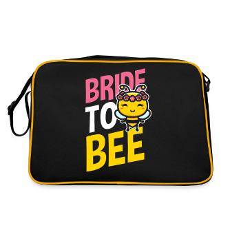 Mariée Bride To Be Abeille Bride To Bee Fiançailles JGA - Sac Retro - noir/or - Dos