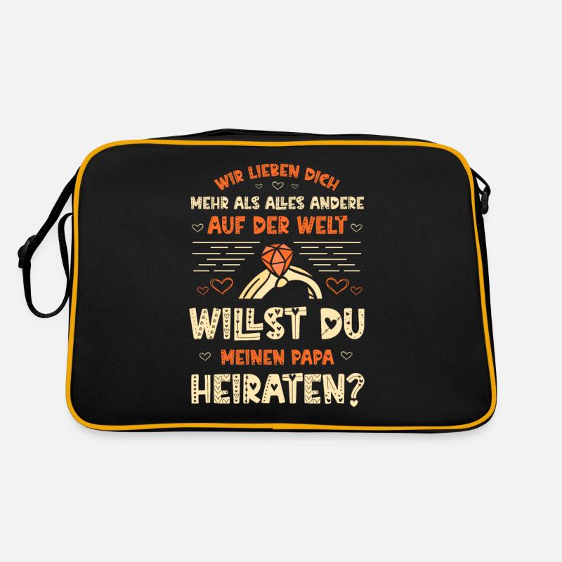Heiratsantrag Stiefvater Retro Tasche