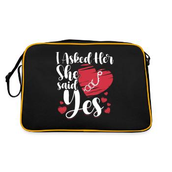Paire appropriée de cadeaux de fiançailles Idées pour un - Sac Retro - noir/or - Dos