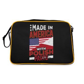 Polish Flag Polska - Retro Bag - black/gold - Back