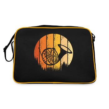 French Horn Vintage - Retro Bag - black/gold - Back