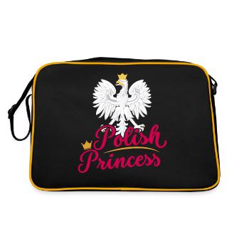 Polnisch Pole Polish Princess - Retro Tasche - Schwarz/Gold - Hinten