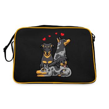 Beauceron Dogs Berger de Beauce Dog Owners - Retro Bag - black/gold - Back