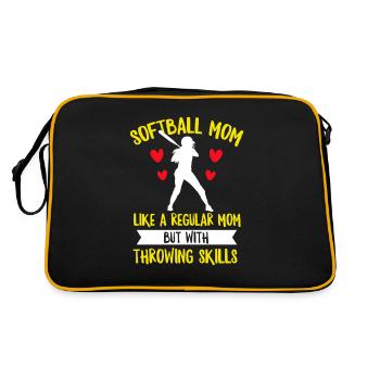 Softball proverbe pour ta maman softball - Sac Retro - noir/or - Dos
