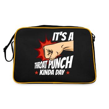 It's A Throat Punch Kinda Day Punching - Retro Bag - black/gold - Back