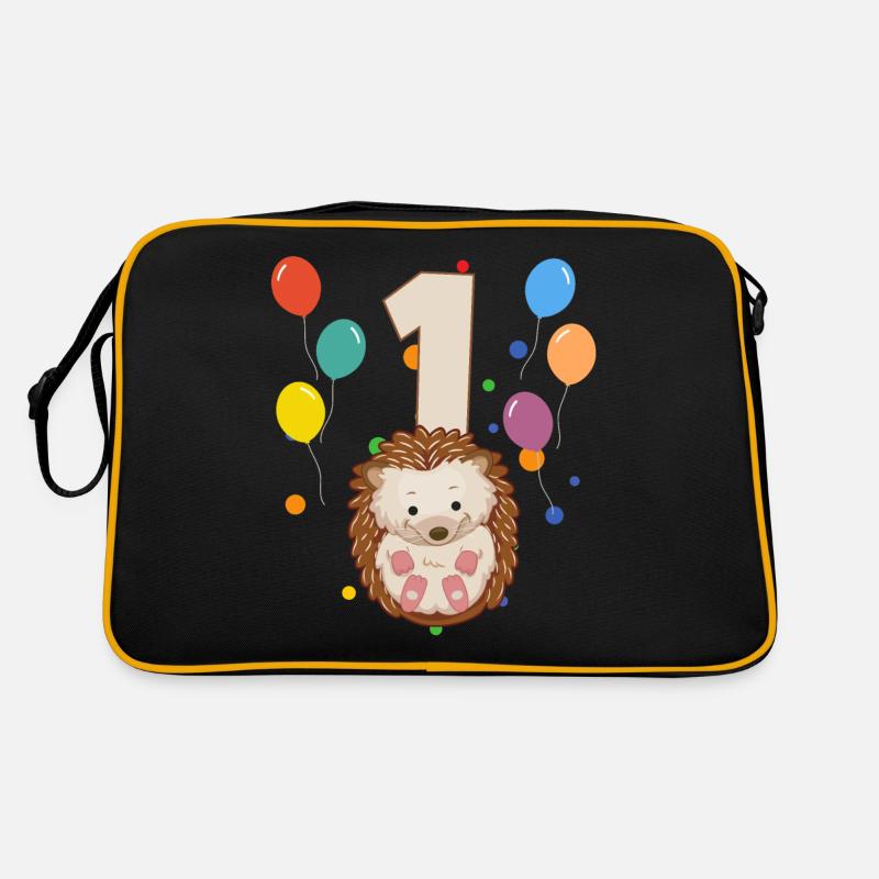 1er anniversaire anniversaire d’enfant 1 ans hérissons Sac Retro
