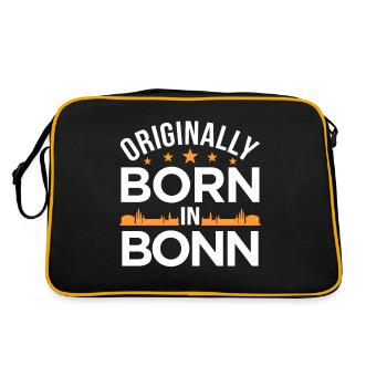 Bonn - Retro Tasche - Schwarz/Gold - Hinten
