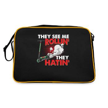 They See Me Rollin They Hatin Electric Scooter - Retro Bag - black/gold - Back