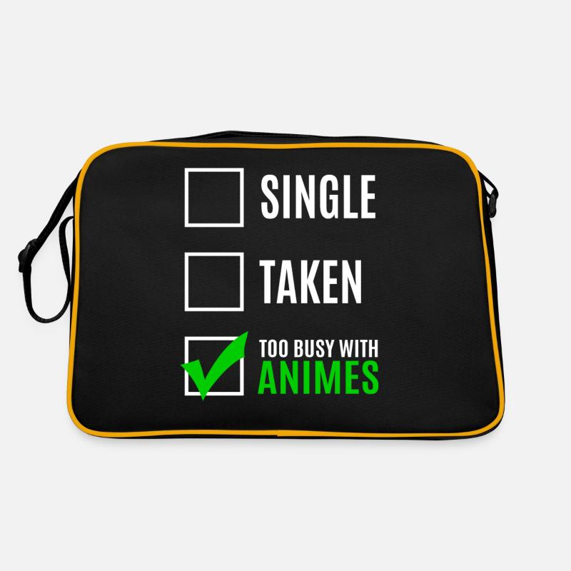 Anime - Retro Tasche - Schwarz/Gold