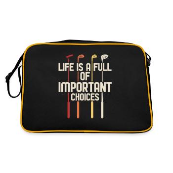 Golfeur Golf golf golf golf - Sac Retro - noir/or - Dos