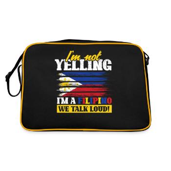 Pinoy Je ne crie pas Je suis un Philippin Nous parlons fort! - Sac Retro - noir/or - Dos