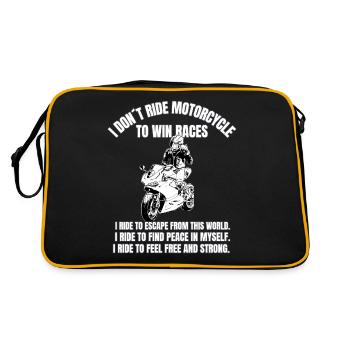Motorcycle Motorcycles Motorcyclist Biker Lifestyle - Retro Bag - black/gold - Back
