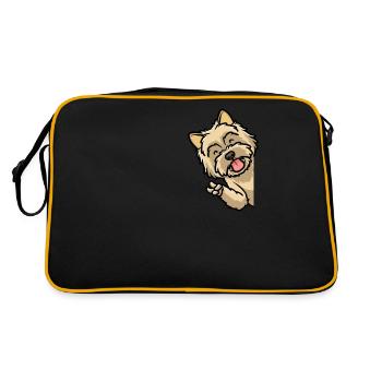 Cairn Terrier chien - Sac Retro - noir/or - Dos