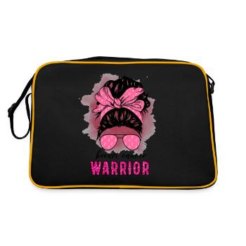 Guerrier du cancer du sein Chignon en désordre - Sac Retro - noir/or - Dos