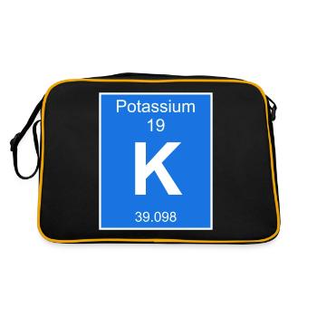 Potassium chemical element periodic table Funny - Retro Bag - black/gold - Back