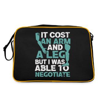 Amputation Rollstuhl - Retro Tasche - Schwarz/Gold - Hinten